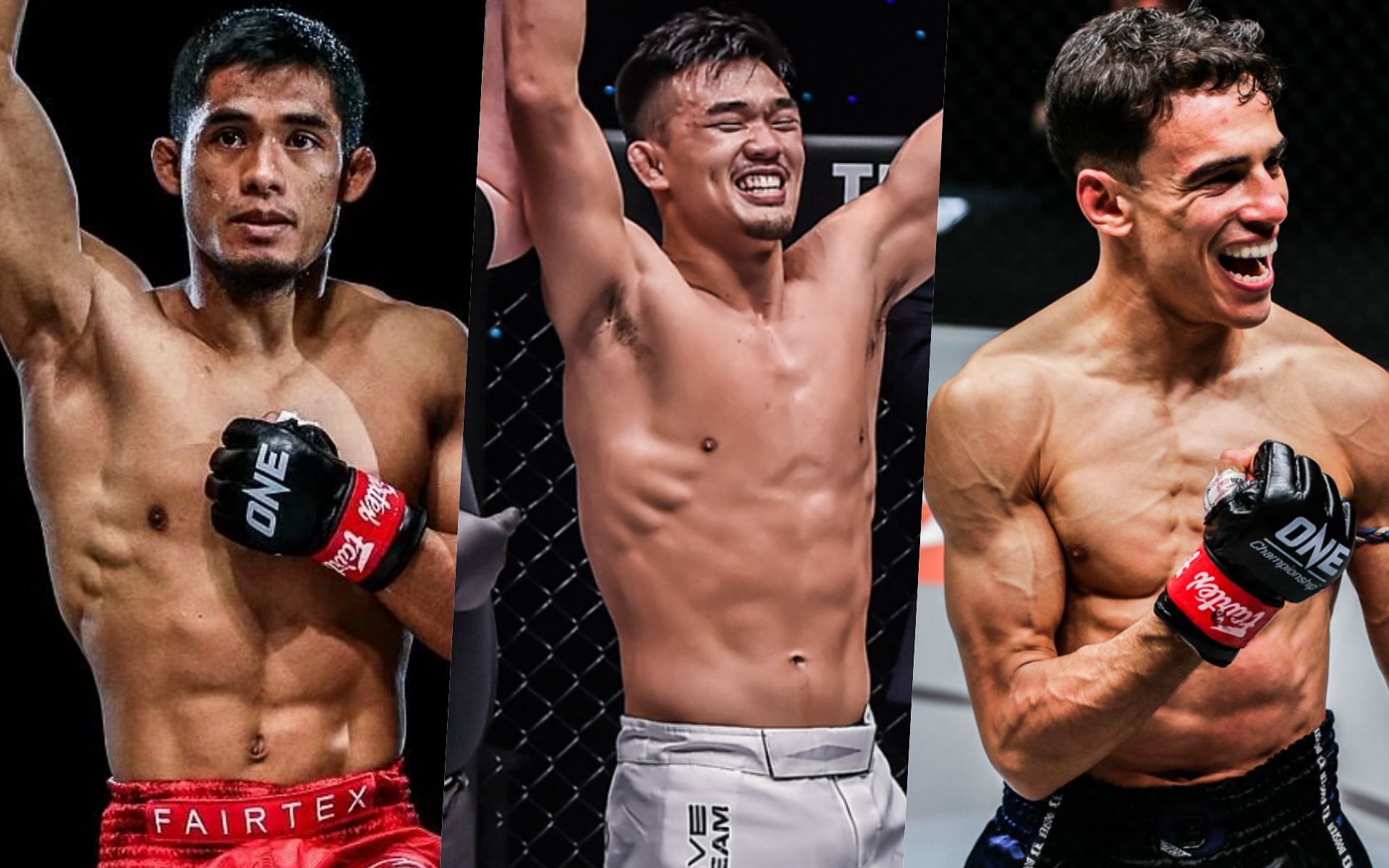 From left to right: Stephen Loman, Christian Lee, and Joseph Lasiri. | Photo by ONE Championship