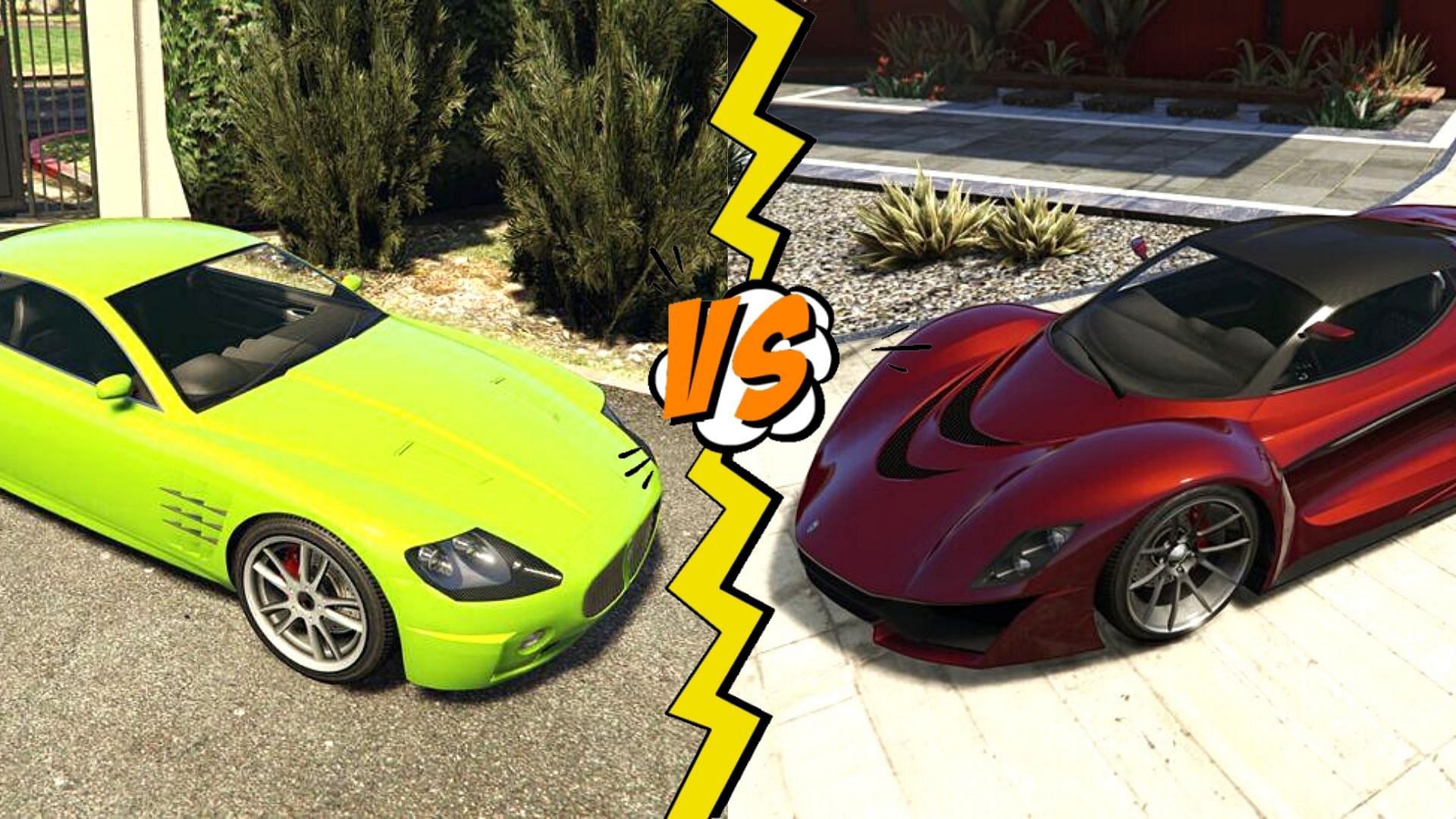 A brief comparison between F620 and Turismo R in GTA Online (Image via Sportskeeda)