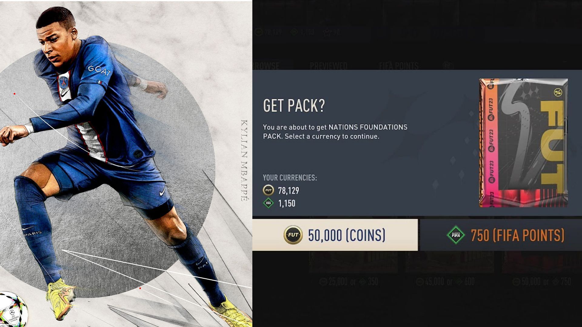 The Nations Foundations Pack has been released as part of the FUT World Cup content (Images via EA Sports)