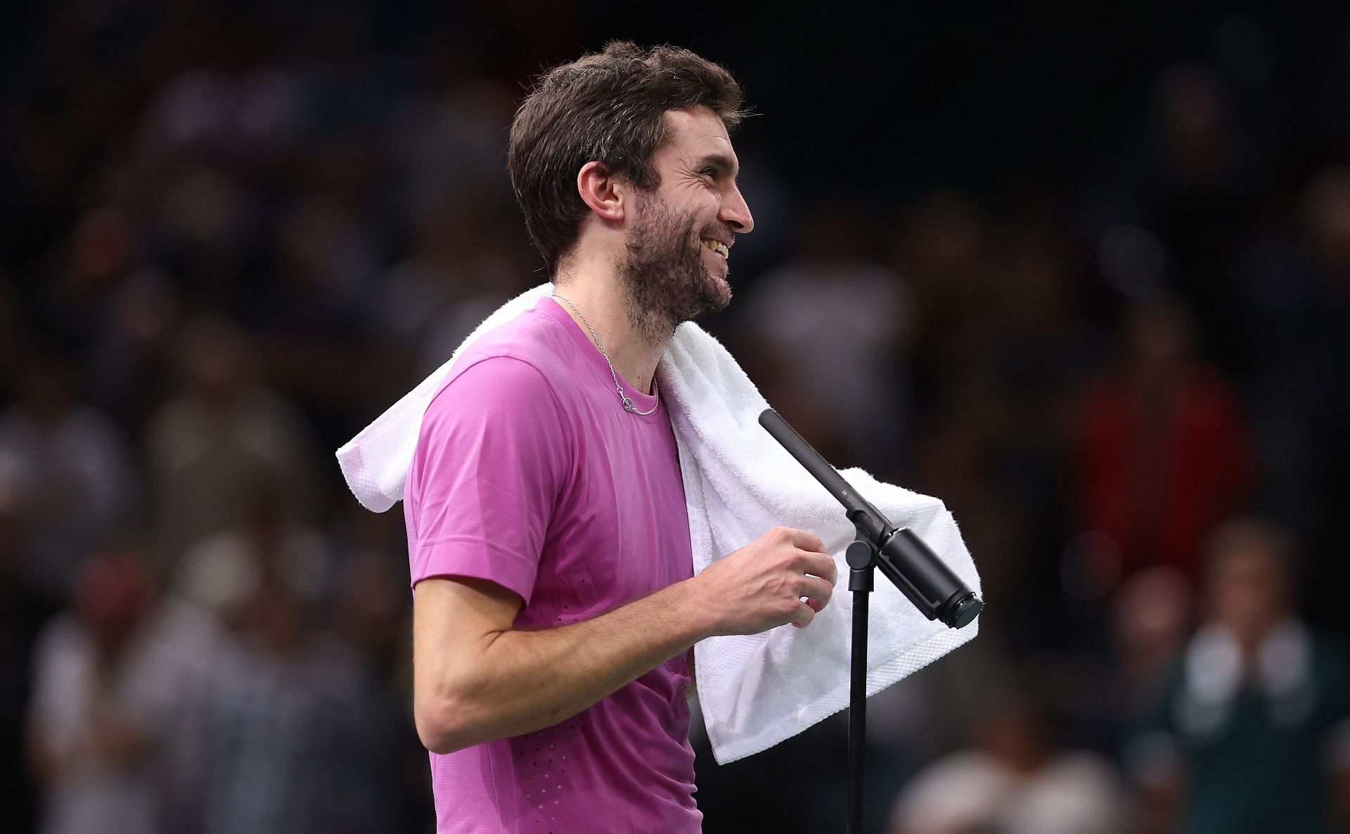 Gilles Simon at the 2022 Paris Masters.