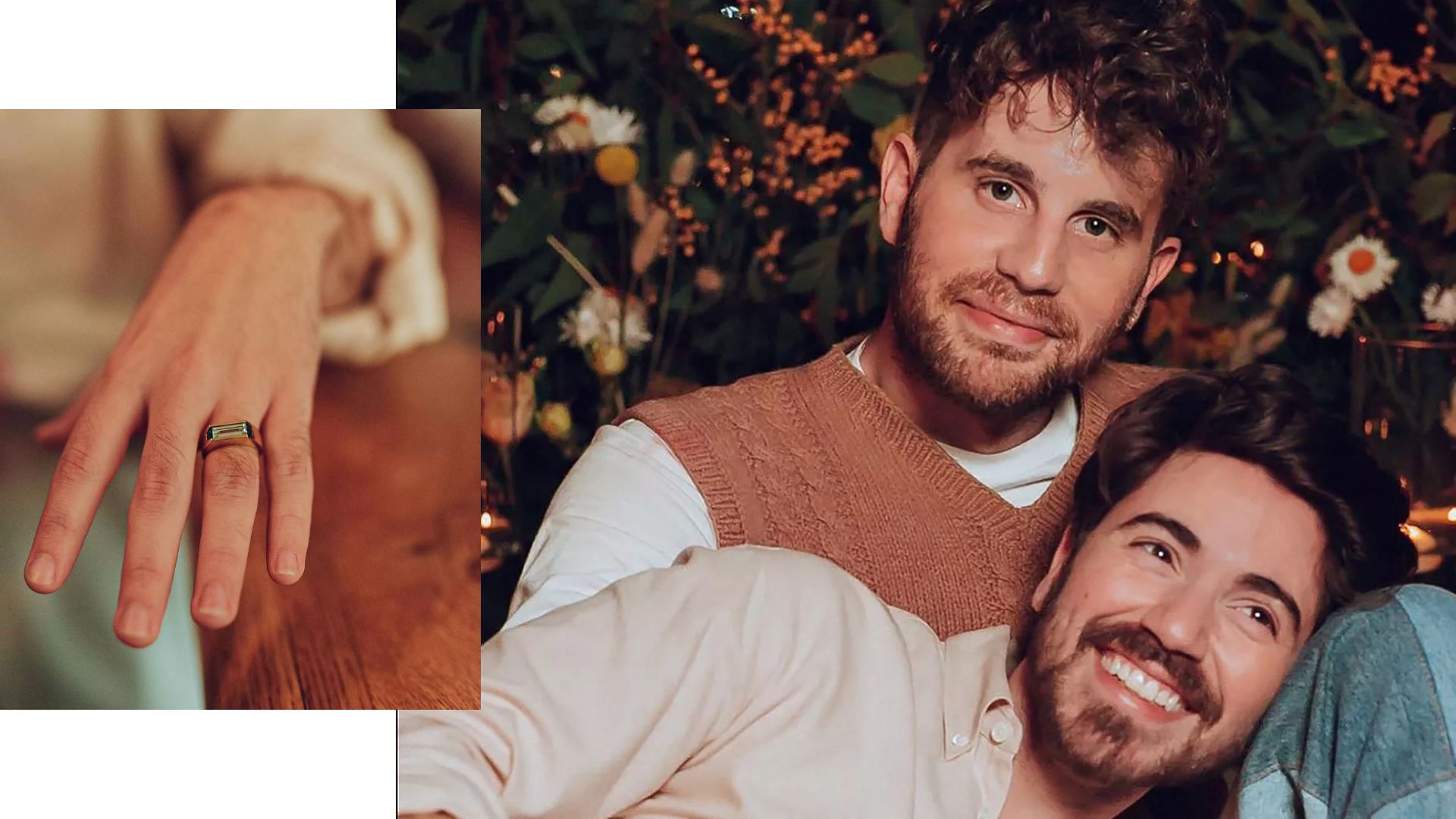 The proposal photoshoot featuring Ben Platt and Noah Galvin (Image via Instagram/The Emma Experience)