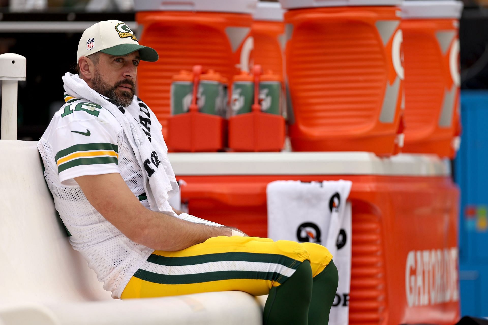 Green Bay Packers QB Aaron Rodgers after their loss to the Washington Commanders