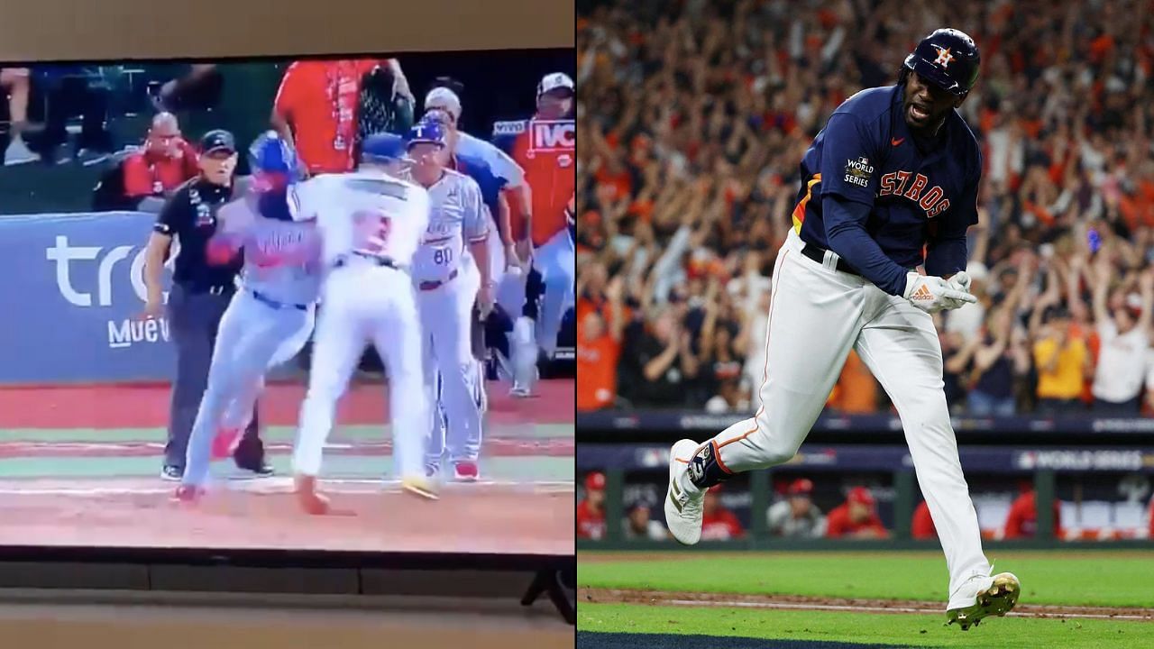 Two sides to a home run celebration (Image via Jared_Carrabis on Twitter)