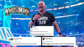 "True generational match we never got" - Twitter erupts at the possiblity of 2-time WWE Champion's dream bout against Stone Cold Steve Austin at WrestleMania 39