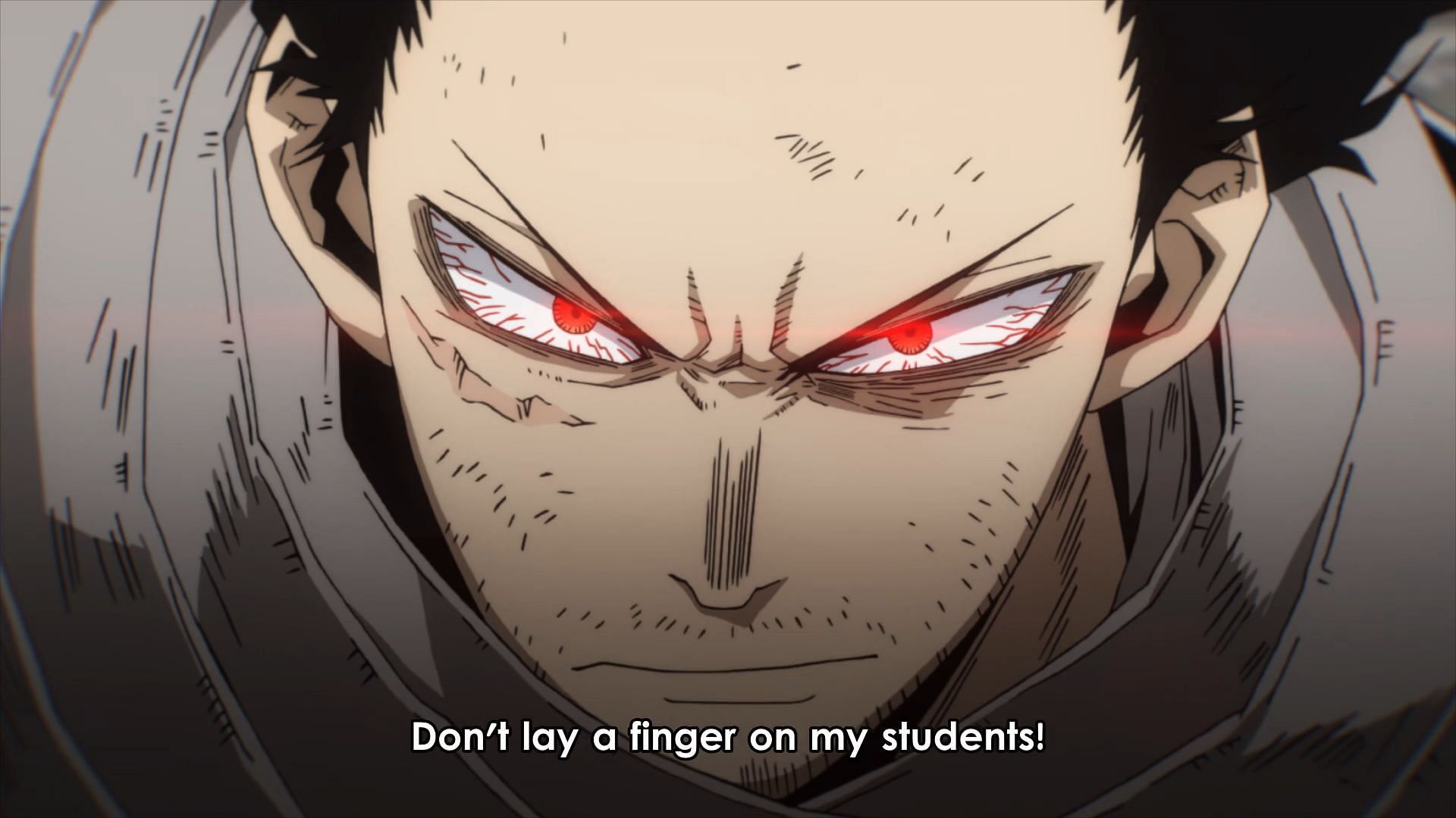 Aizawa&#039;s determination to protect his students (Image via Kohei Horikoshi/Studio Bones)