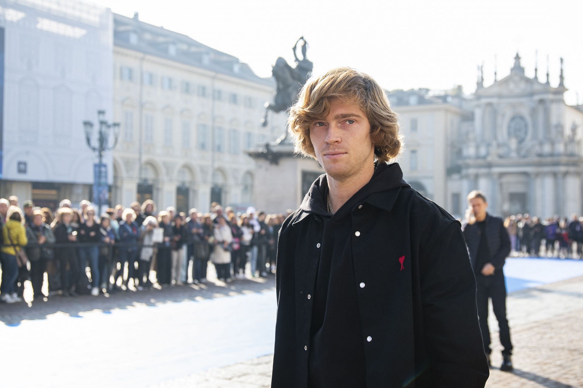 Andrey Rublev attends the Nitto ATP Finals preview at the Nitto ATP Finals - Previews