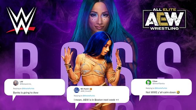 Twitter erupts with predictions to Sasha Banks jumping ship to AEW amidst rumors of in-ring return