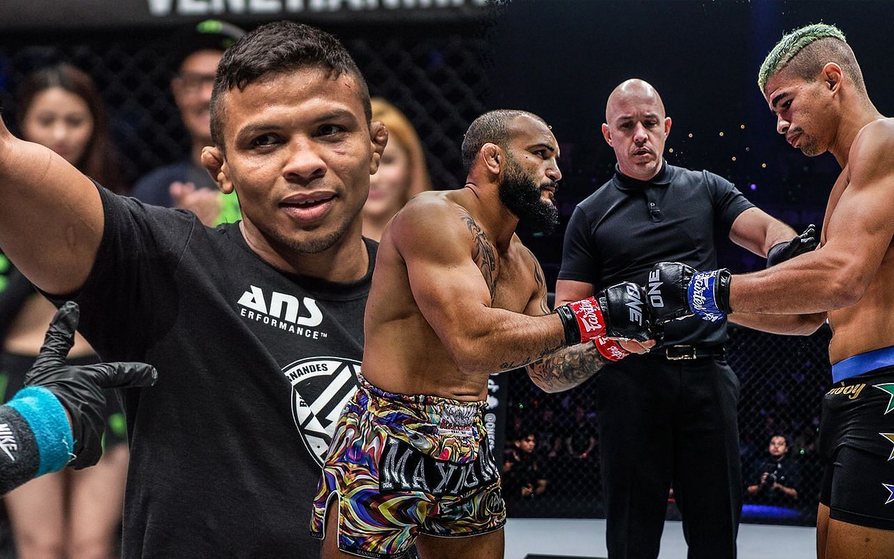 Bibiano Fernandes, John Lineker, and Fabricio Andrade [Photo Credits: ONE Championship]