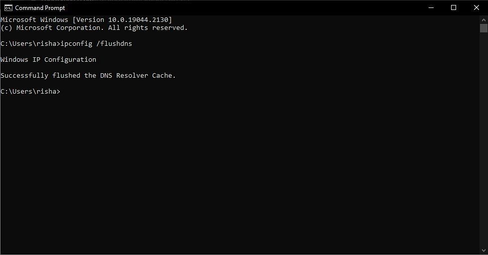 Clearing DNS cache (Image via Sportskeeda)