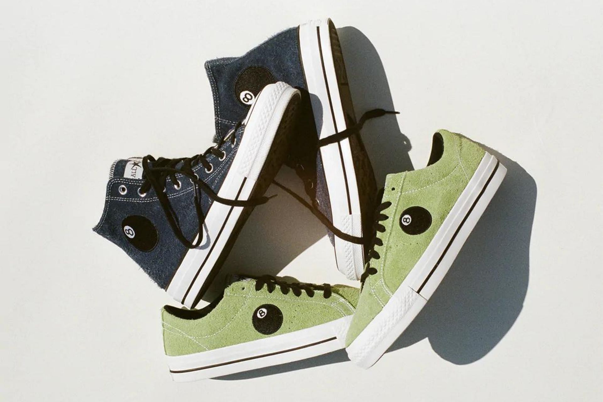 Upcoming Stussy x Converse 2-piece footwear collection featuring Chuck 70 and One-Star Pro silhouettes (Image via Stussy)
