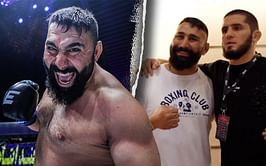 WATCH: Iraj Azizpour meets Islam Makhachev backstage at ONE 163