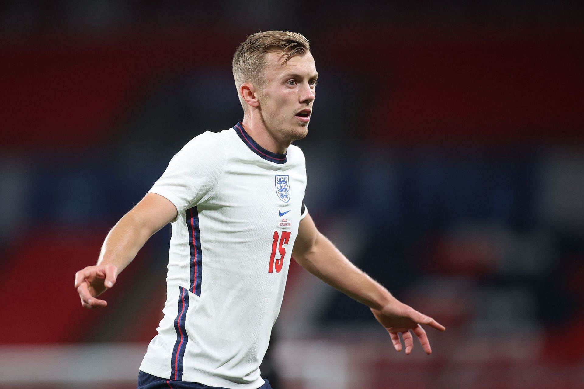 James Ward-Prowse in action for England during an international friendly against Wales