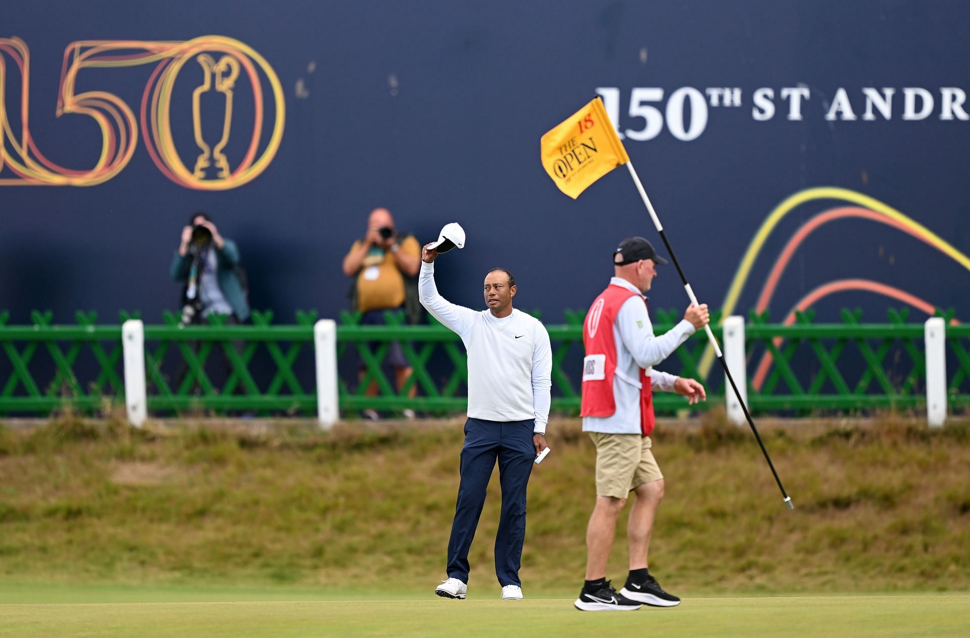 Tiger Woods at The 150th Open - Day Two (Image via Ross Kinnaird/Getty Images)