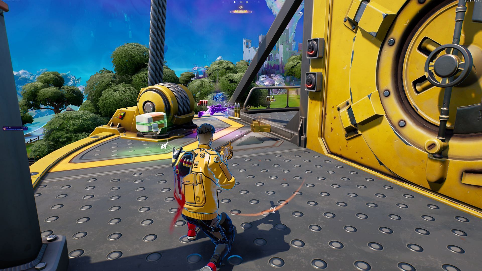 Don&#039;t engage with the bounty target without getting into a good firing position (Image via Epic Games/Fortnite)