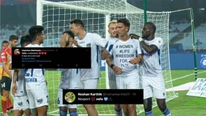 ISL 2022-23: “Don’t worry about the red, Vafa” - Twitter explodes in support of Chennaiyin FC's Vafa Hakhamaneshi after sending off against East Bengal