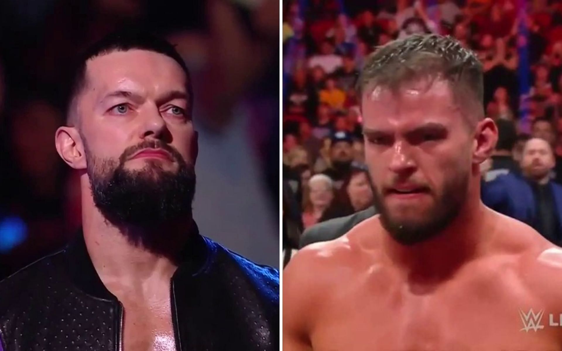 Finn Balor (left); Austin Theory (right)