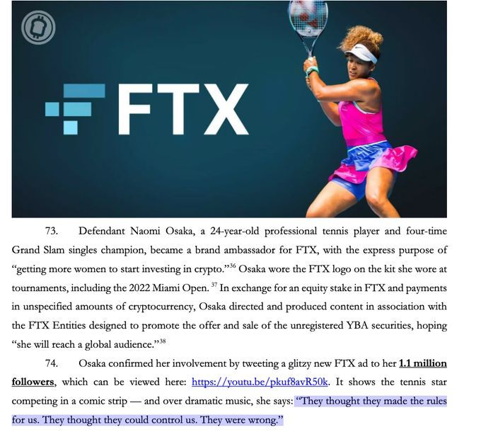 FTX Adds Naomi Osaka to Its Sports Star Roster in Crypto Diversity Push