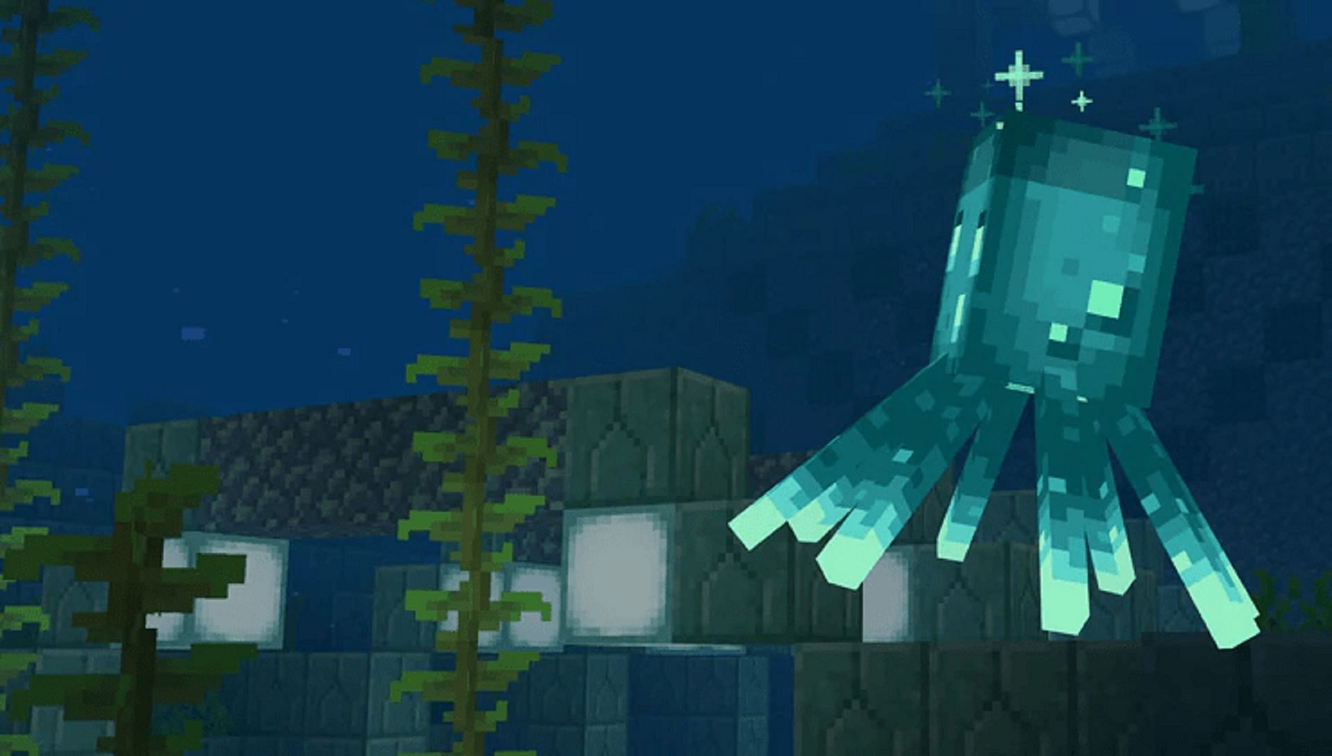 Glow squids don&#039;t offer much compared to standard squids (Image via Mojang)