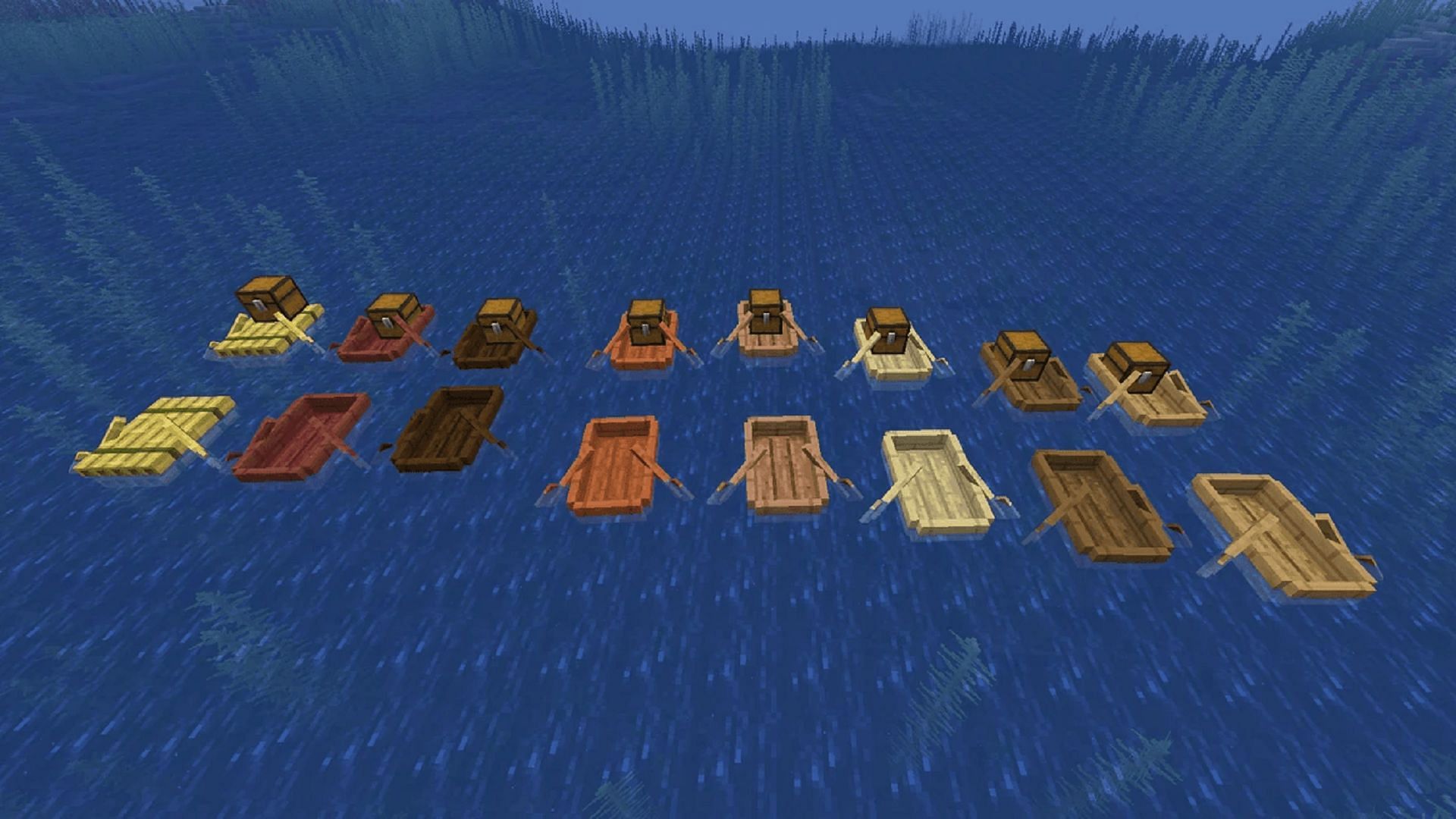 Boats aren&#039;t all about moving over water (Image via Mojang)