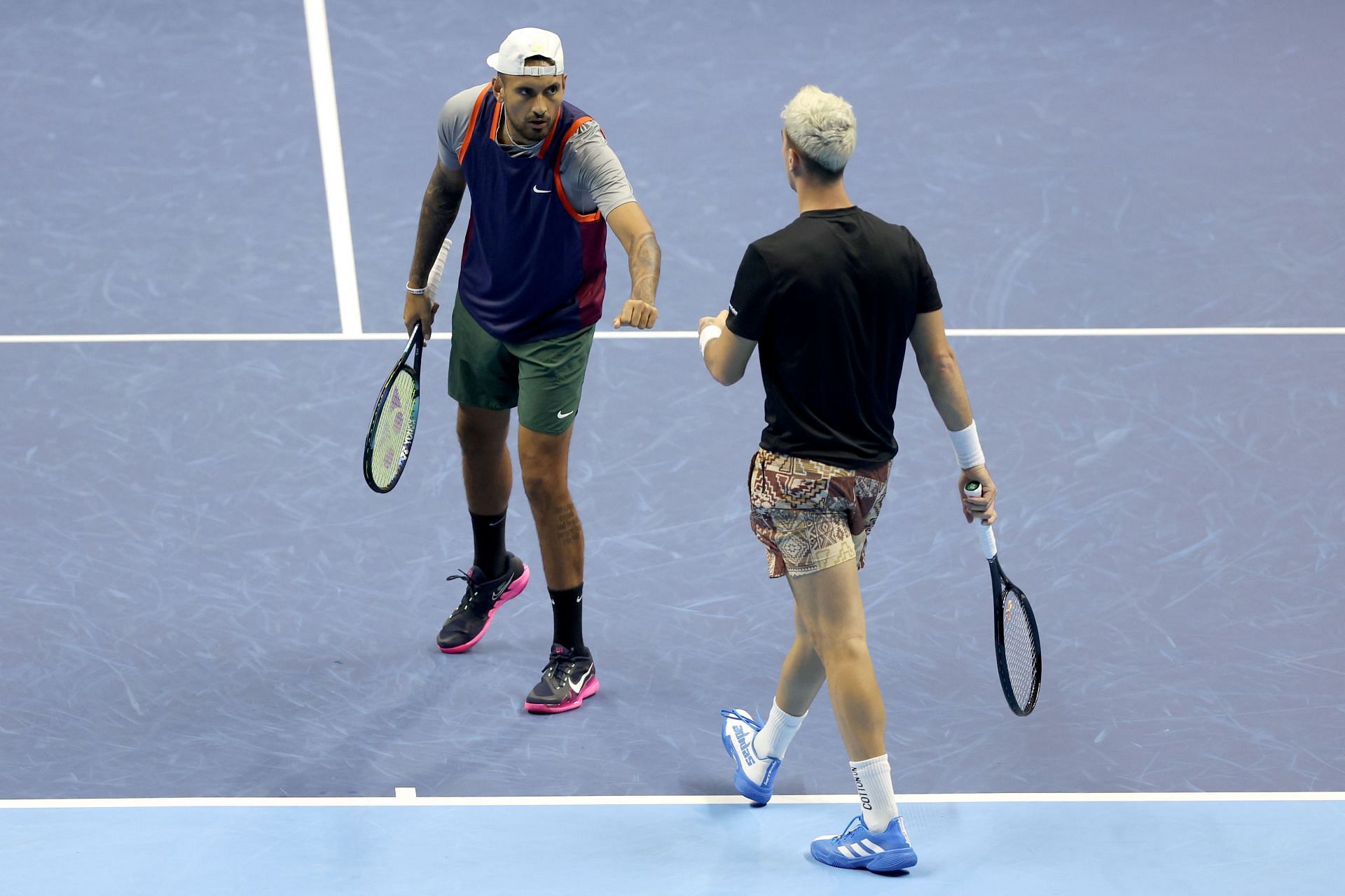 Nick Kyrgios and Thanasi Kokkinakis at the 2022 ATP Finals