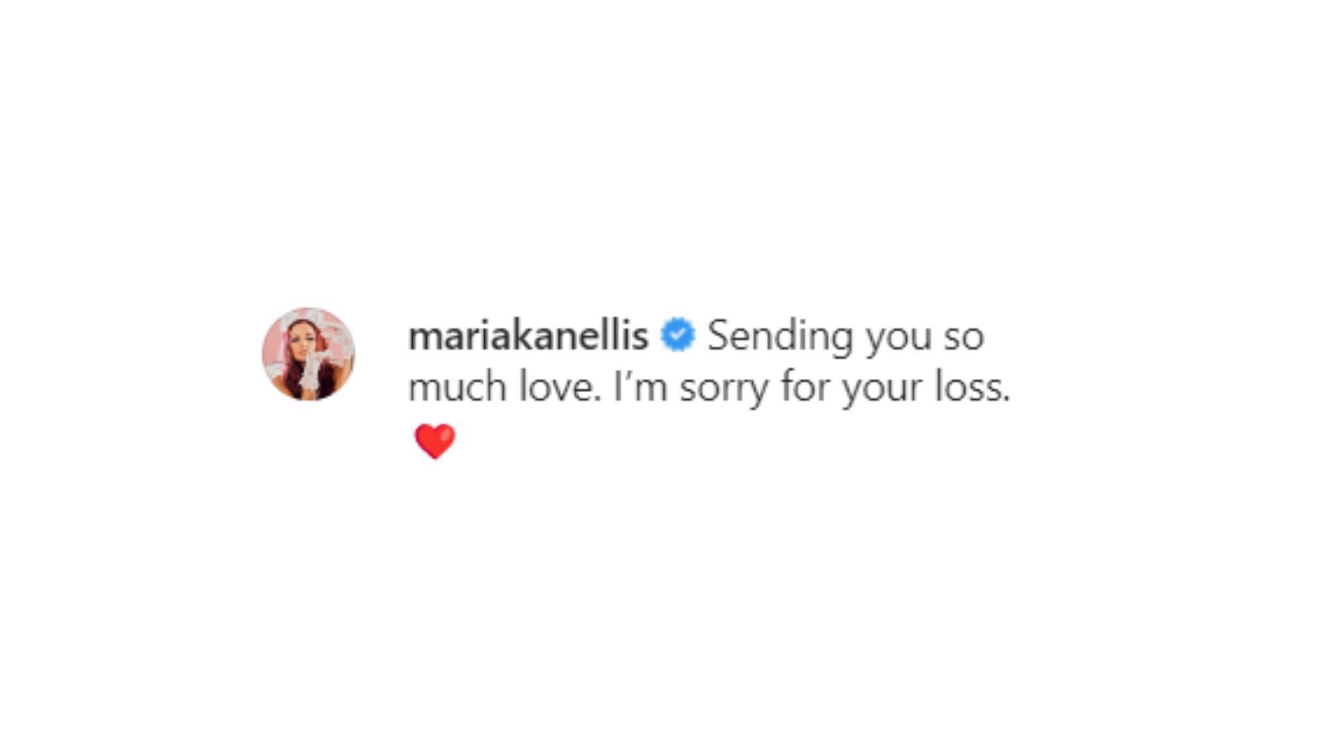 Maria Kanellis commented on Carmella's post