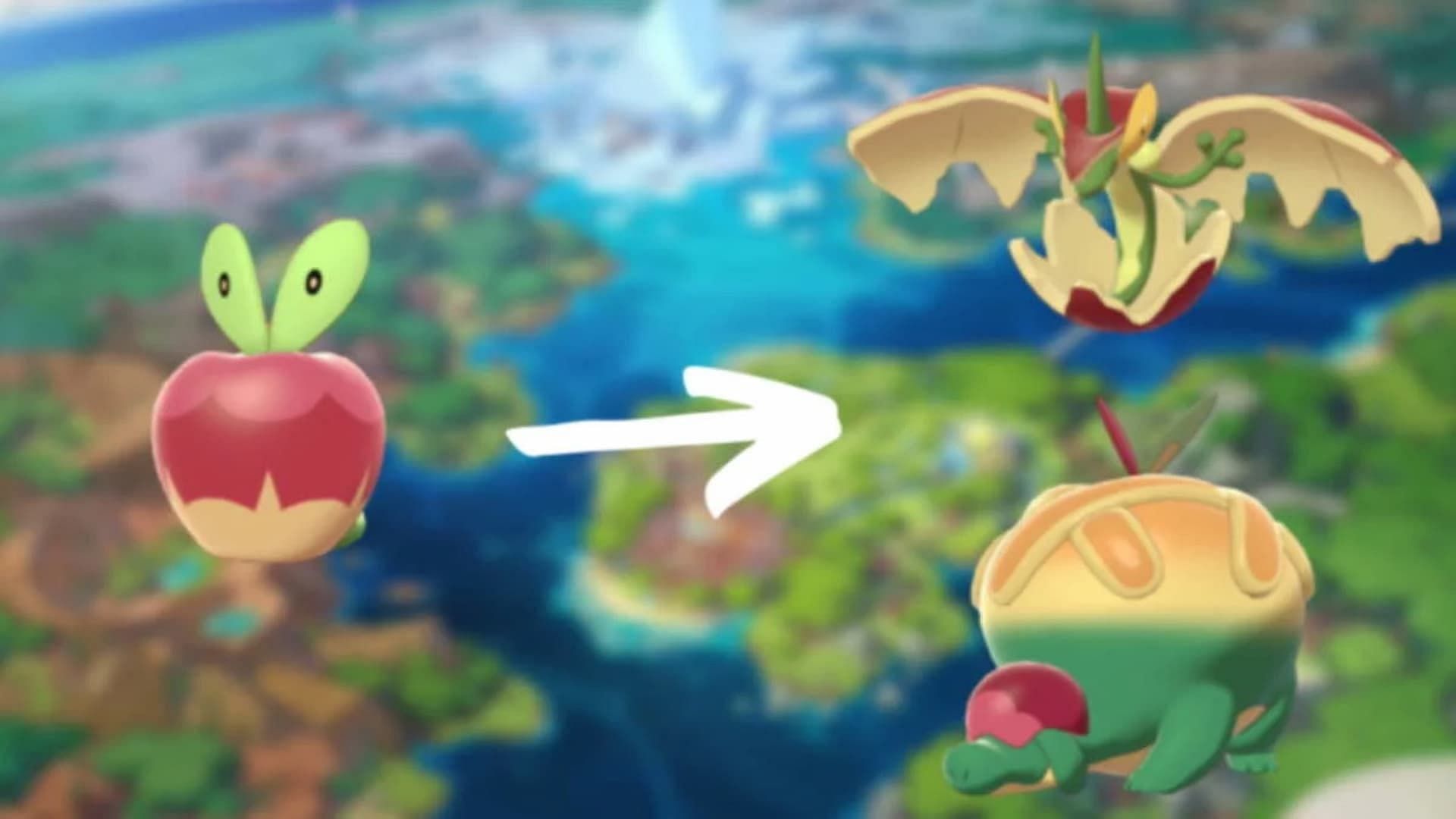 Applin evolves into Flapple or Appletun (Image via The Pokemon Company)