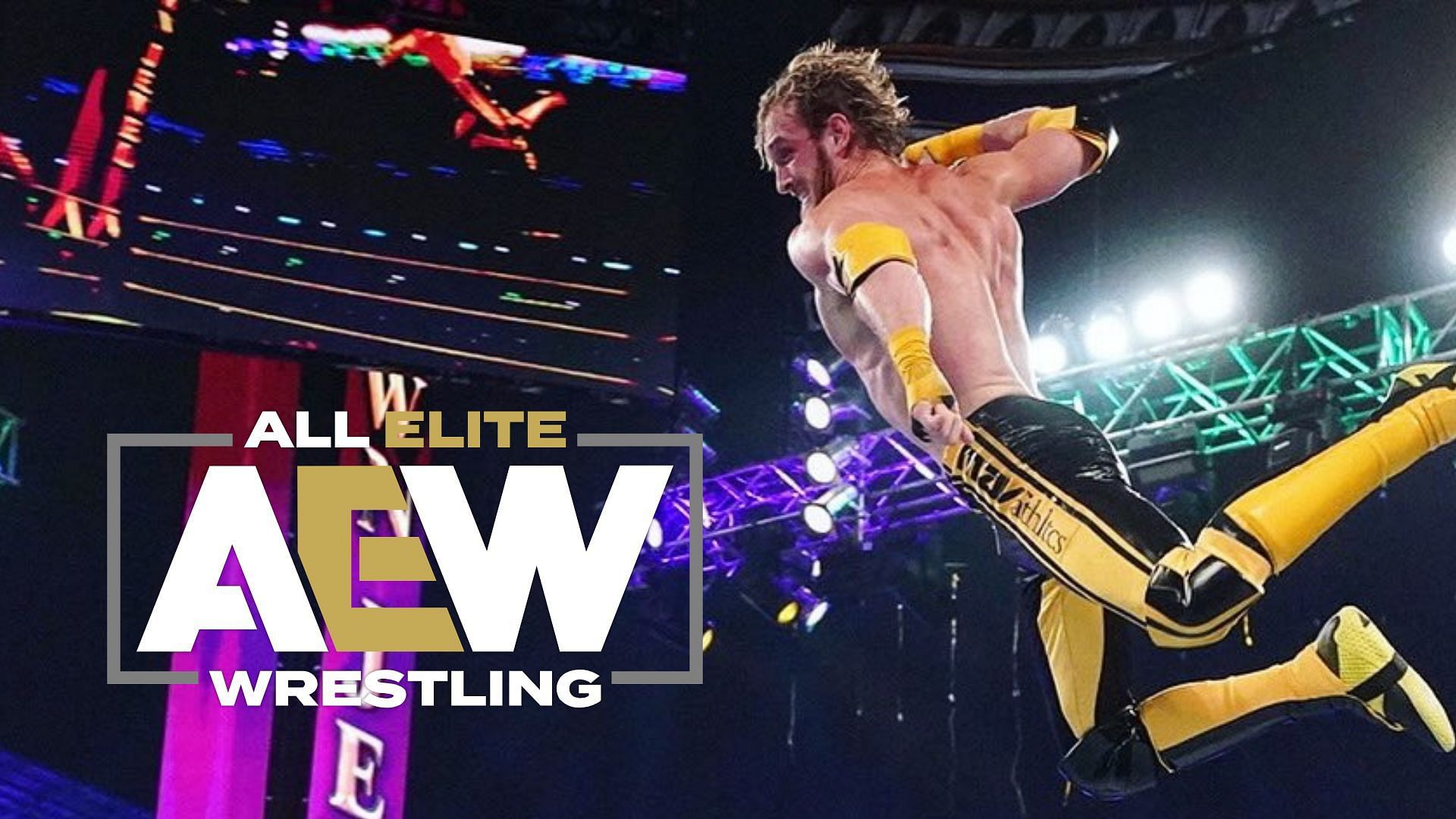 Logan Paul performing at WWE Crown Jewel 2022