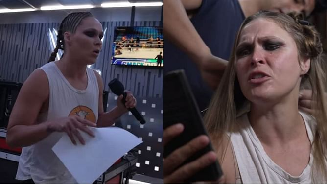 [Video] Behind-the-scenes footage of Ronda Rousey practicing famous promo on 2-time women's champion ahead of WWE SmackDown