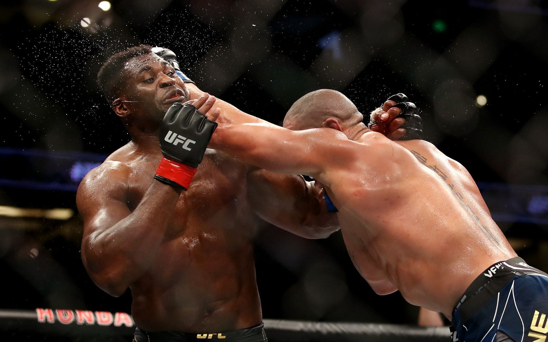 Francis Ngannou during his UFC 270 fight against Ciryl Gane