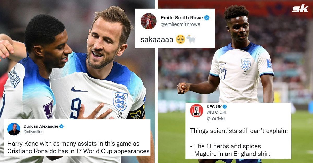 Twitter exploded as Engalnd demolished Iran in the 2022 FIFA World Cup opener