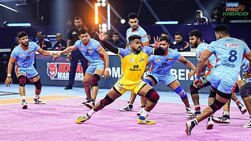 Tamil Thalaivas played a thrilling game against the Bengal Warriors (Image: Twitter/PKL)