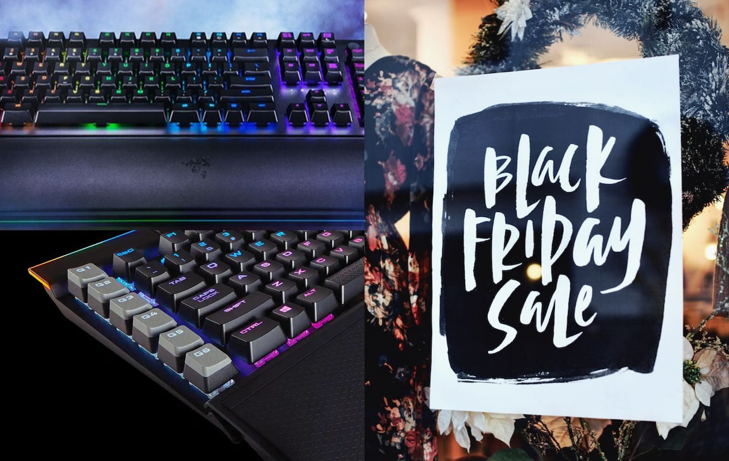 Here are some top Black Friday deals for gaming keyboards (Image via Razer / Corsair)