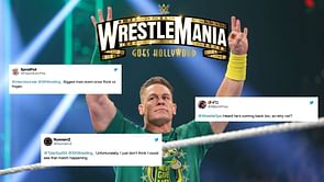 "Biggest main event since Rock vs Hogan" - WWE fans react to John Cena potentially facing Iconic Superstar at WrestleMania 39