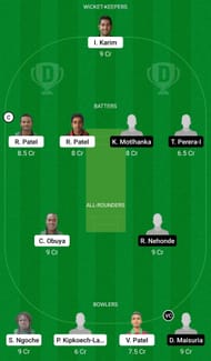Dream11 Team for Kenya vs Botswana - ICC Men’s T20 World Cup Sub Regional Africa Qualifier A 2022.