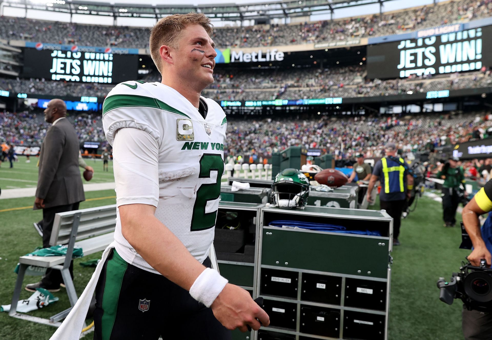 Zach Wilson in Buffalo Bills v New York Jets