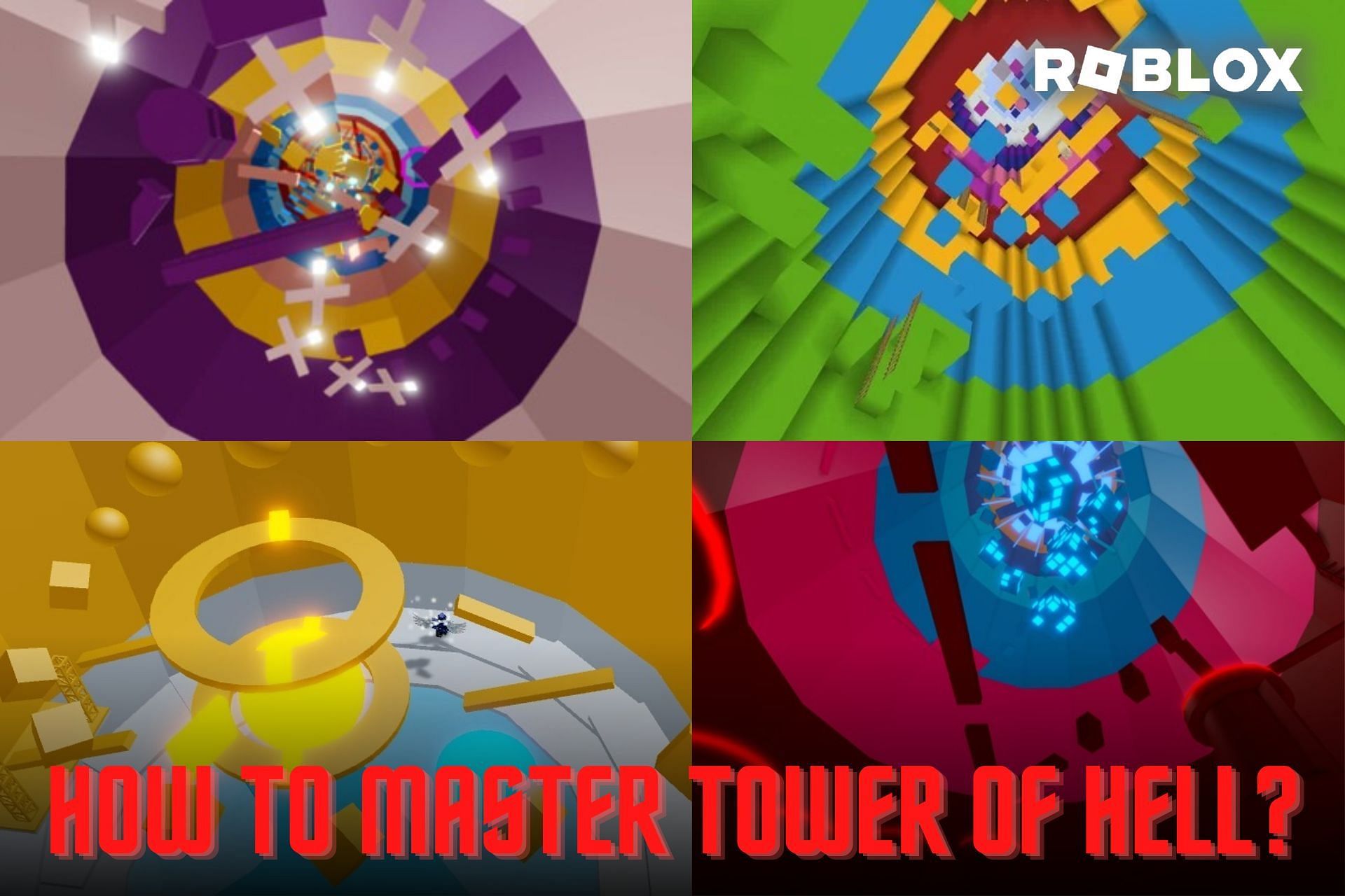 Featured image of some of the famous levels in Tower of Hell (Image via Sportskeeda)
