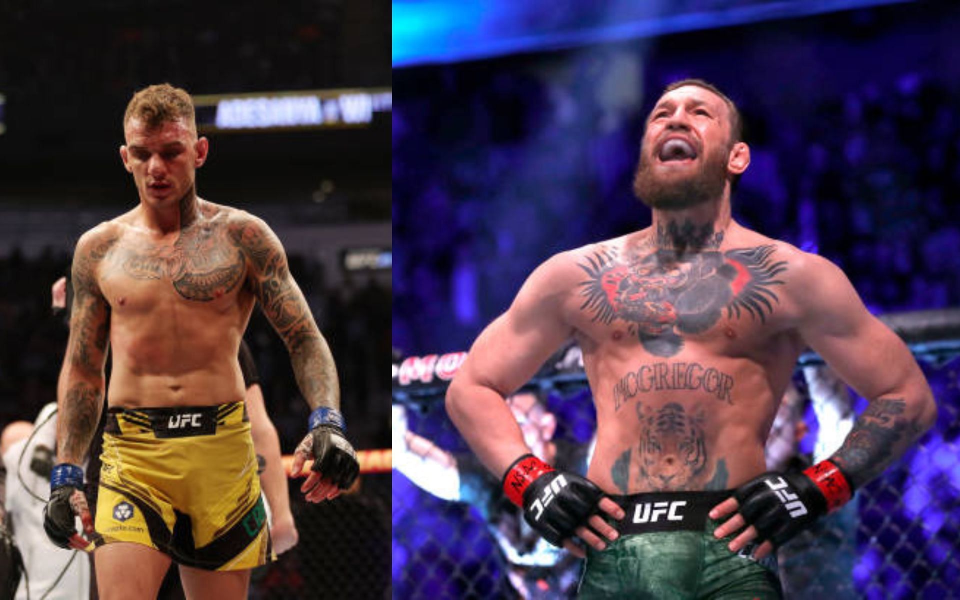 Renato Moicano (left); Conor McGregor (right)