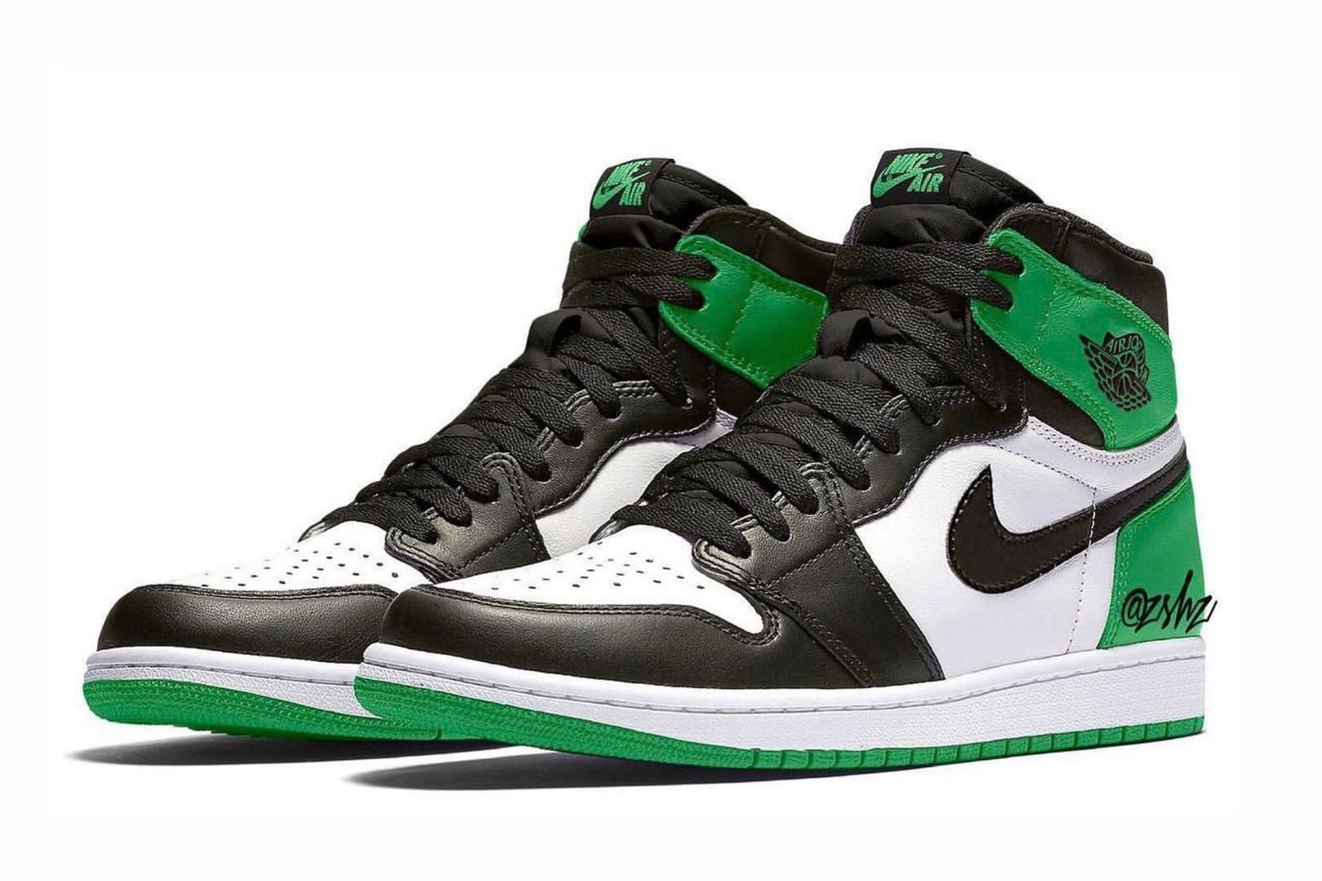 green and black jordan shoes