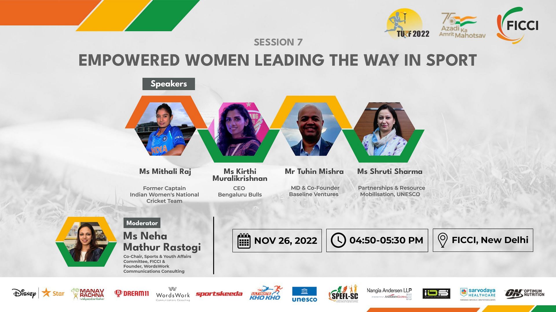 Session 7: Empowered Women Leading the Way in Sport (Image via FICCI TURF 2022)