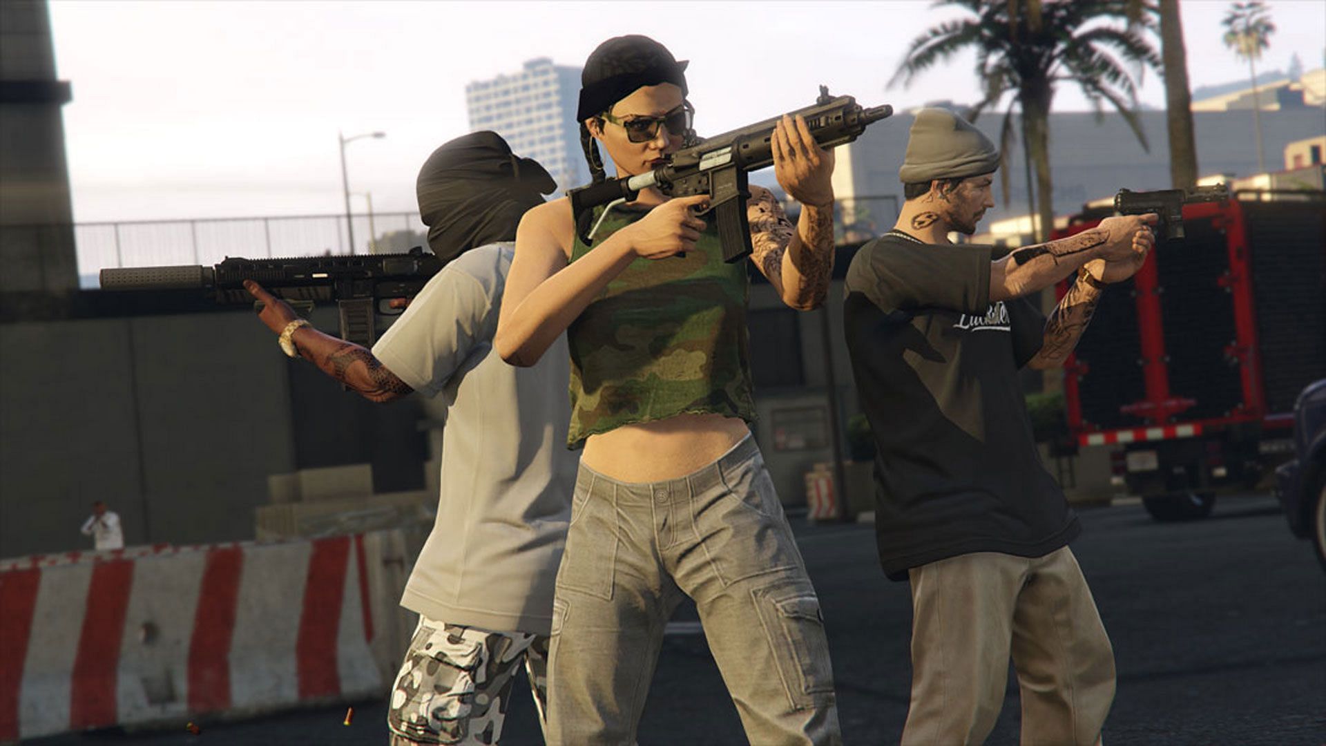 There are plenty of guns in this game (Image via Rockstar Games)