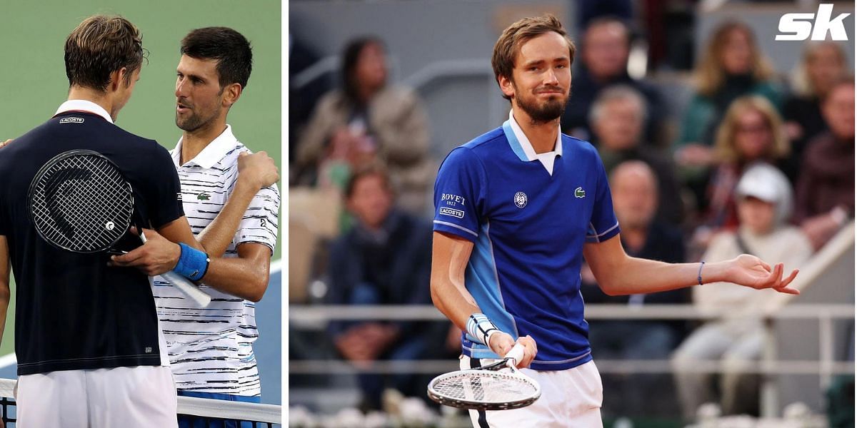 Daniil Medvedev and Novak Djokovic.