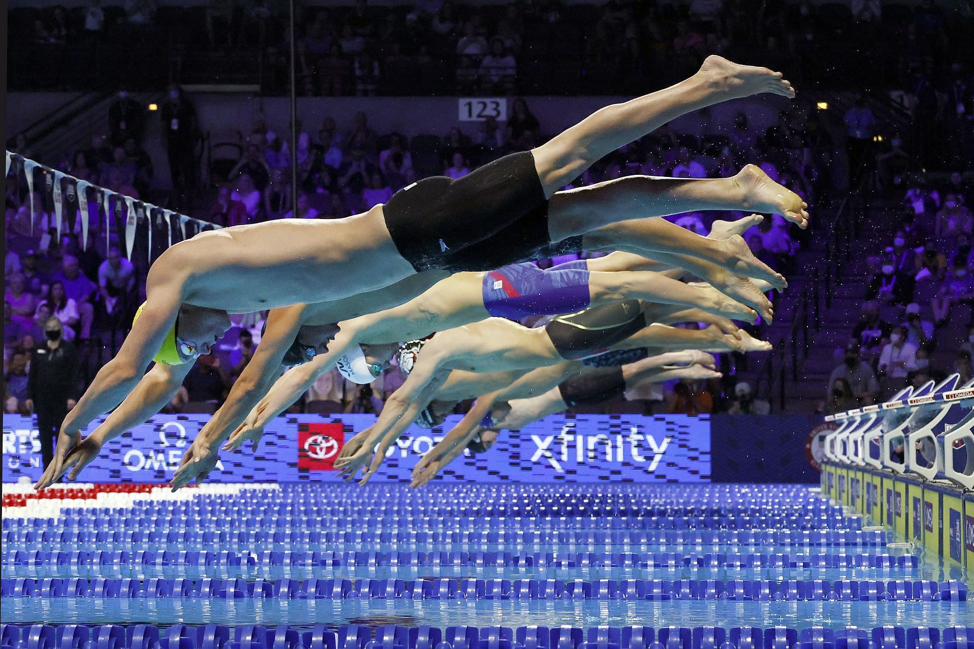 Lochte at the finals of the 2021 U.S. Olympic Trials - Swimming - Day 6 (Image via Getty)
