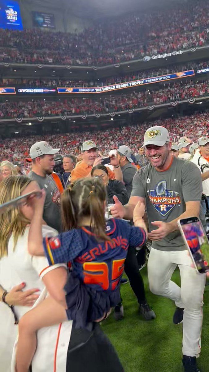 Kate Upton helps husband Justin Verlander celebrate the Houston Astros  securing their place in the 2022 World Series after the team…