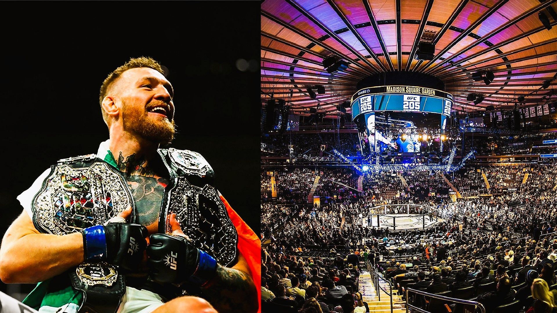 Conor McGregor (left) and MSG (right) [Images via @themaclife &amp; @ufc on Instagram]