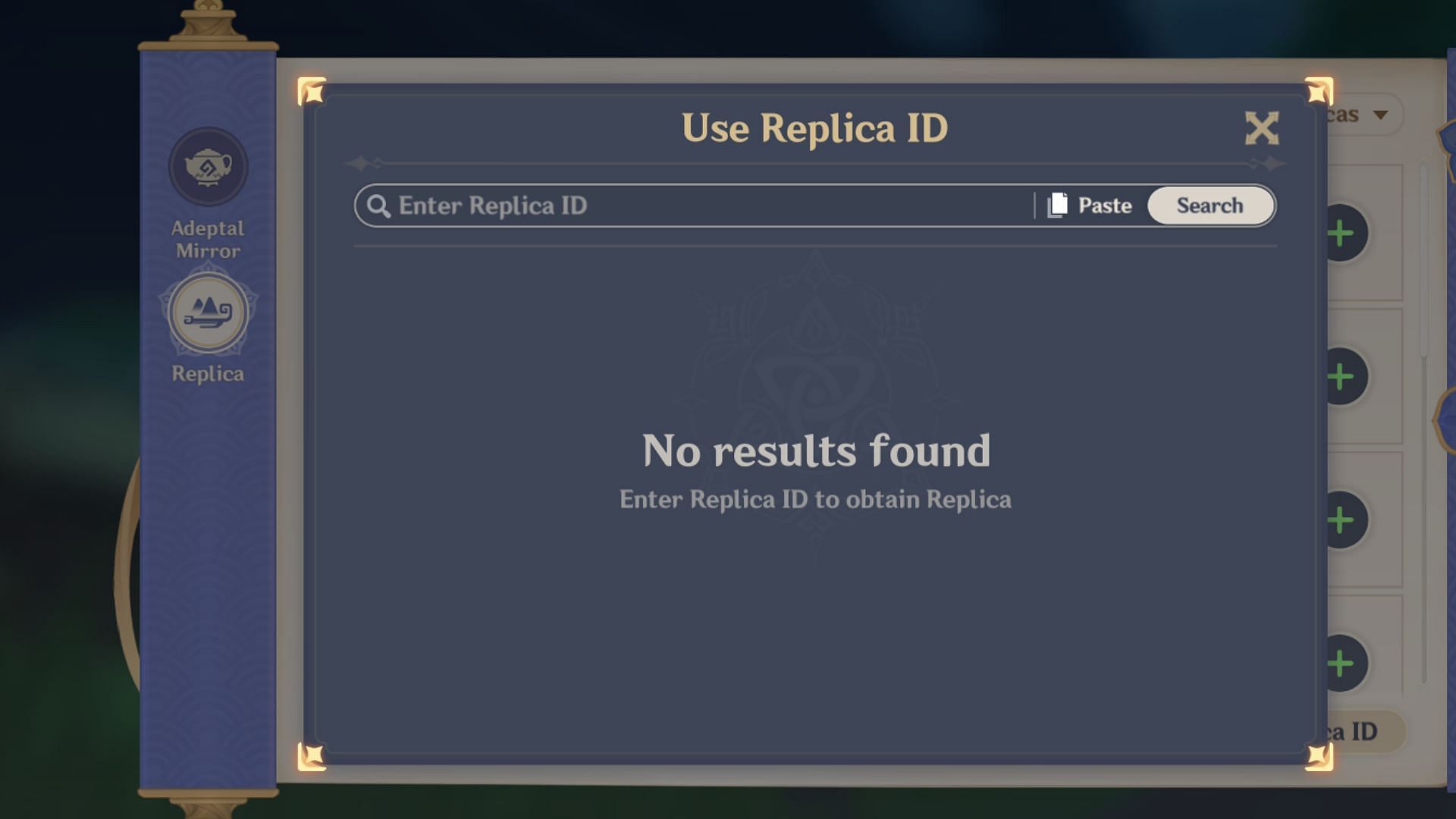 This is the screen where you use Replica IDs (Image via HoYoverse)