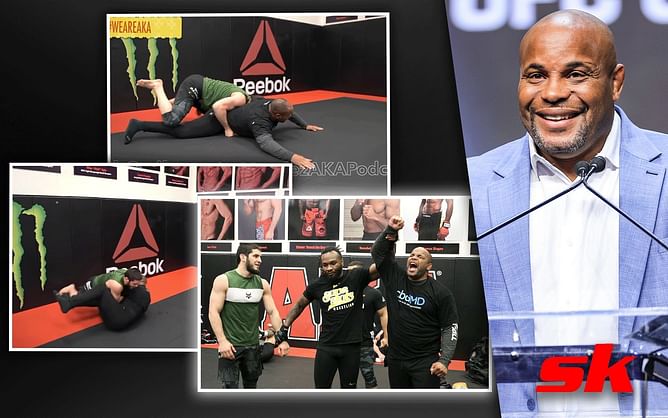 Daniel Cormier hilariously reacts to footage of himself getting outwrestled by Islam Makhachev