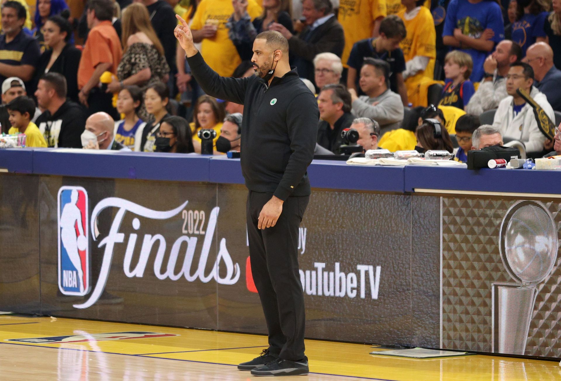 Ime Udoka looks on at the game