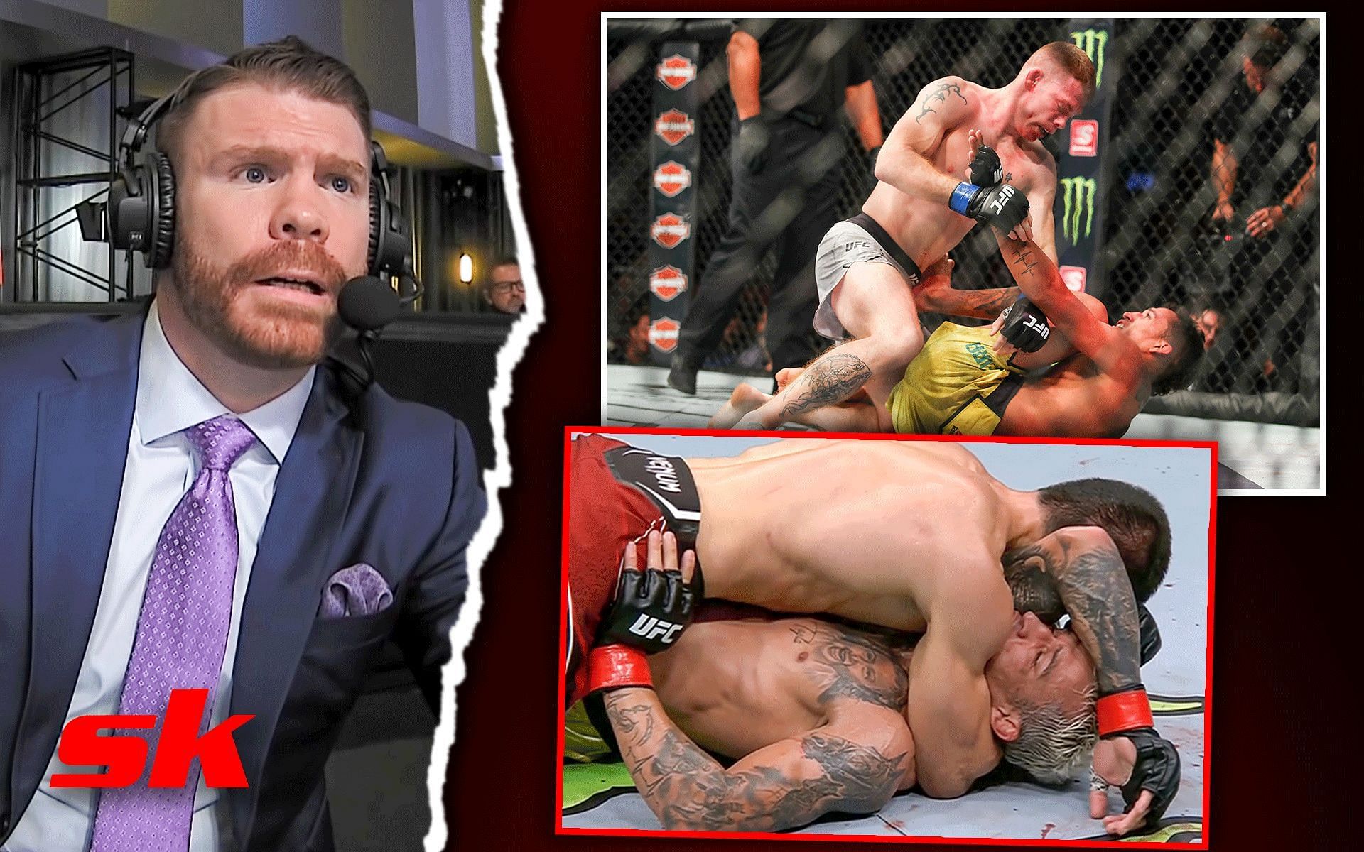 Paul Felder reacts to Charles Oliveira vs. Islam Makhachev [Photo credit: UFC on YT | MMA Fighting on Twitter]