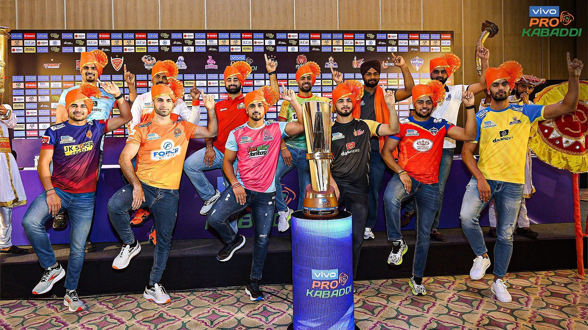 All 12 captains of Pro Kabaddi 2022 attended the press conference in Pune (Image: PKL)
