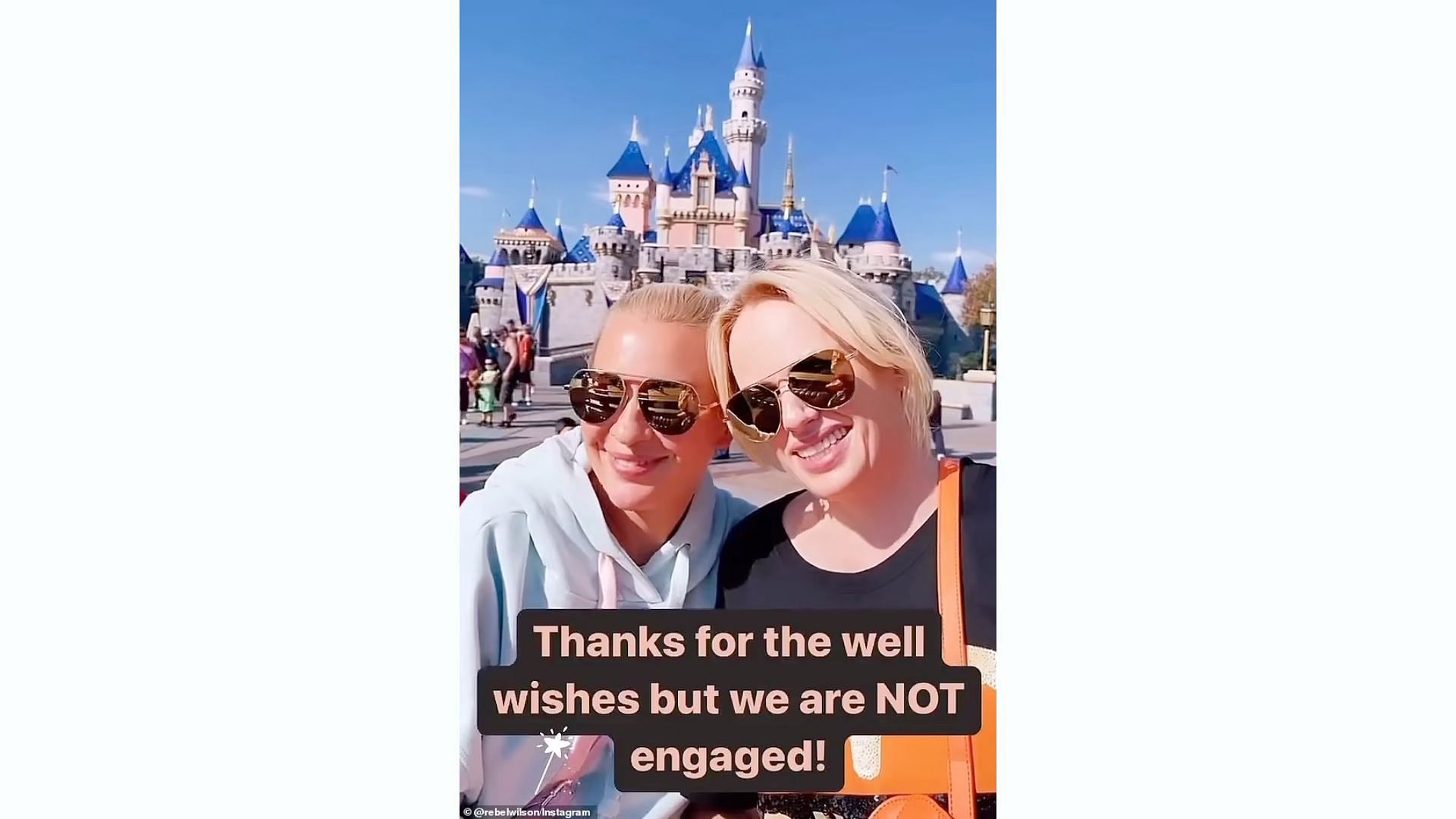 Rebel Wilson dismisses engagement rumors via IG story (image via Instagram)